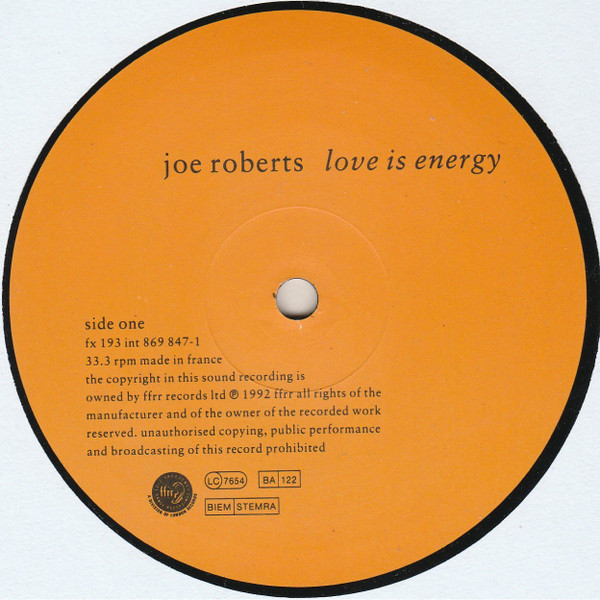 Joe Roberts - Love Is Energy | FFRR (FX 193) - 3