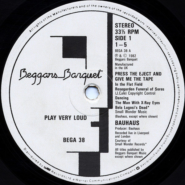 Bauhaus - Press The Eject And Give Me The Tape | Beggars Banquet (BEGA 38) - 3