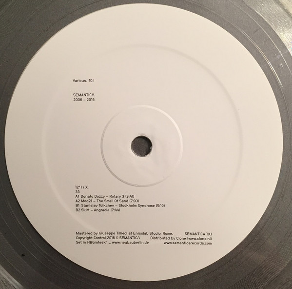 Various - SEMANTICA 2006 - 2016 10.I | Semantica Records (SEMANTICA 10.I) - 2