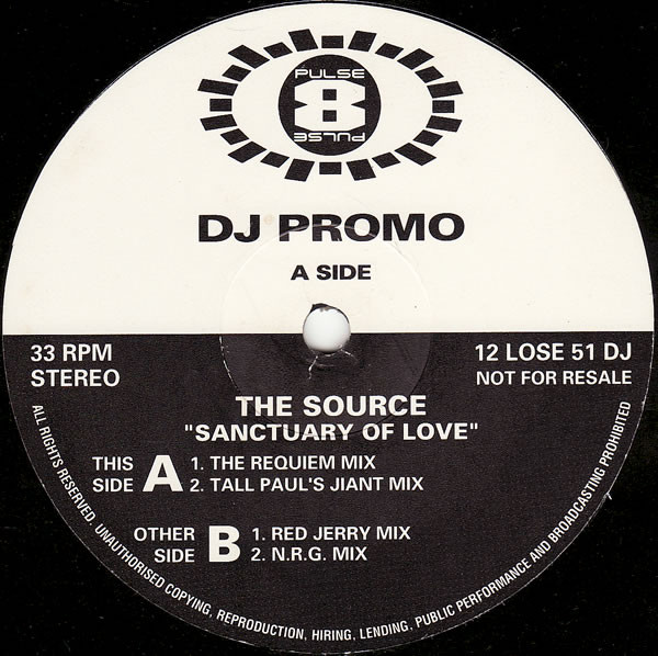 The Source - Sanctuary Of Love | Pulse-8 Records (12 LOSE 51 DJ) - main
