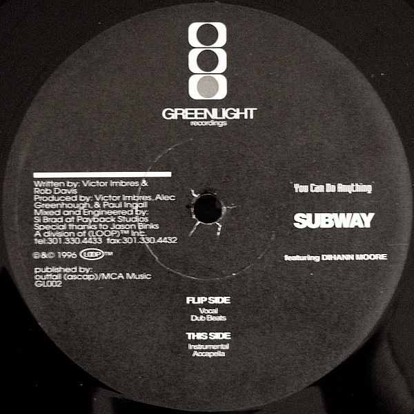 Subway Featuring Dihann Moore - You Can Do Anything | Greenlight Recordings (GL002)