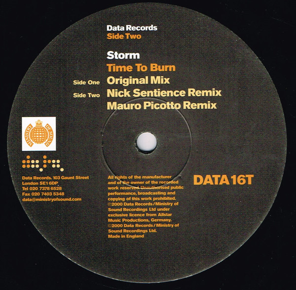 Storm - Time To Burn | Data Records (DATA 16T) - 4 Storm - Time To Burn | Data Records (DATA 16T) - 4