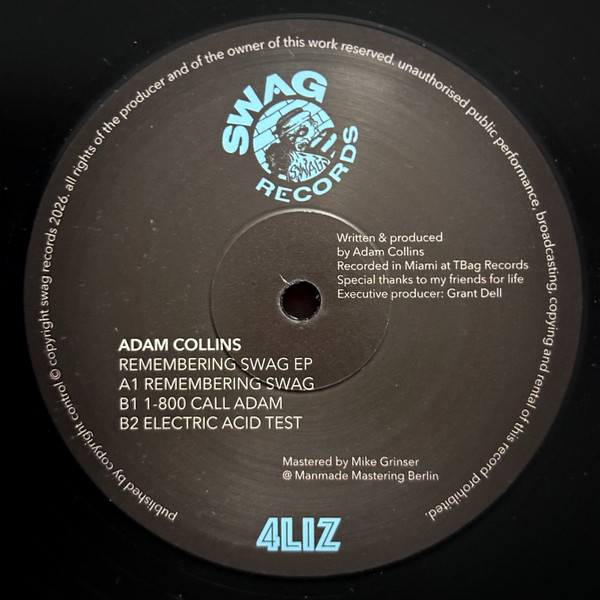 Adam Collins - Remembering Swag | Swag Records (SWAG020)
