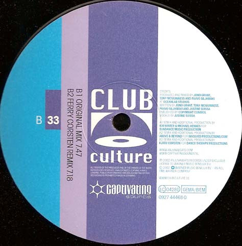 Oceanlab Feat. Justine Suissa - Clear Blue Water | Club Culture (0927 44468-0) - 4