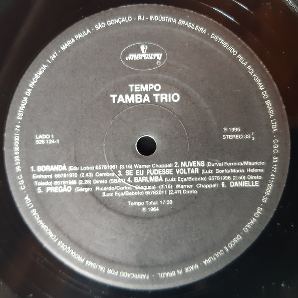 Tamba Trio - Tempo | Mercury (528 124-1) - 3 Tamba Trio - Tempo | Mercury (528 124-1) - 3