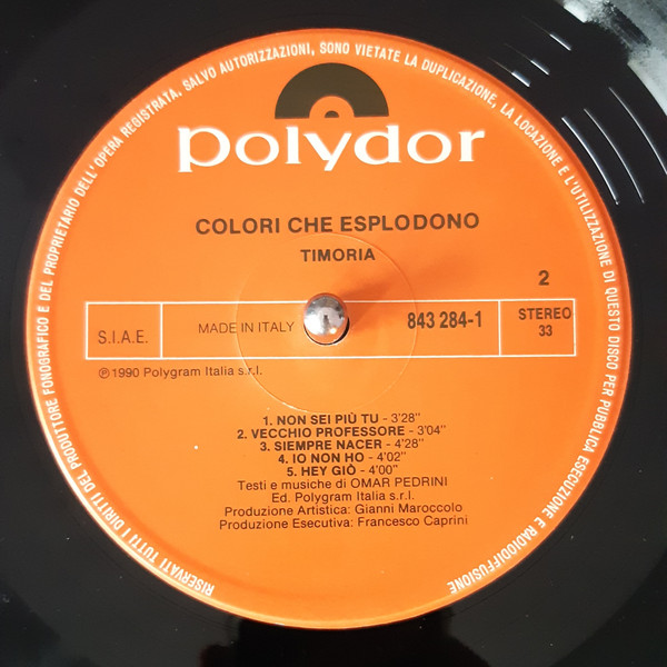 Timoria - Colori Che Esplodono | Polydor (843 284-1) - main Timoria - Colori Che Esplodono | Polydor (843 284-1) - main