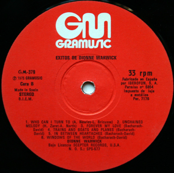 Dionne Warwick - Exitos De Dionne Warwick | Gramusic (GM-379) - 4