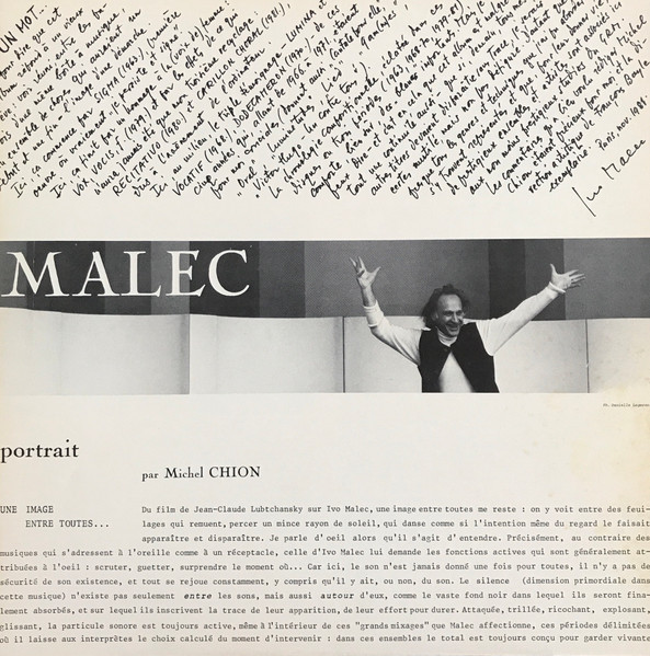 Ivo Malec - Sigma, Lumina, Etc... | INA-GRM (n° 9105 ma) - 4 Ivo Malec - Sigma, Lumina, Etc... | INA-GRM (n° 9105 ma) - 4