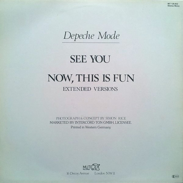 Depeche Mode - See You | Mute (INT 126.802) - 2 Depeche Mode - See You | Mute (INT 126.802) - 2