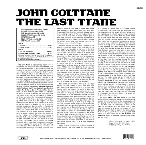 John Coltrane - The Last Trane | DOL (DOL711) - 2