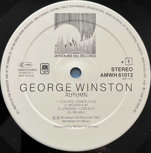 George Winston - Autumn | Windham Hill Records (AMWH 61012) - 3 George Winston - Autumn | Windham Hill Records (AMWH 61012) - 3