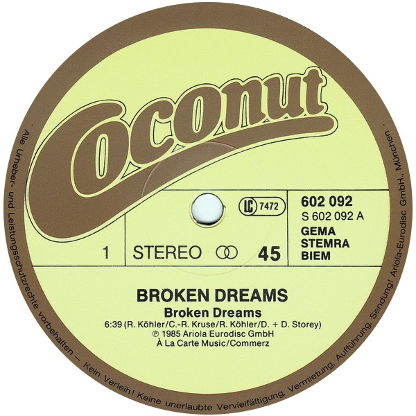 Broken Dreams - Broken Dreams | Coconut (602 092) - 3 Broken Dreams - Broken Dreams | Coconut (602 092) - 3