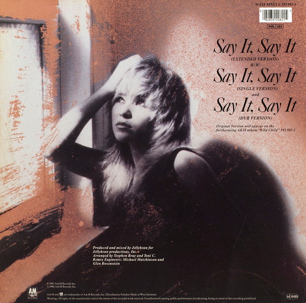 E.G. Daily - Say It, Say It (Extended Version) | A&M Records (392 082-1) - 2