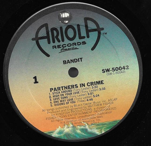 Bandit - Partners In Crime | Ariola Records America (SW 50042)