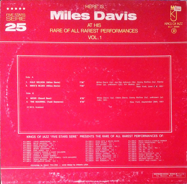 Miles Davis - At His Rare Of All Rarest Performances Vol. 1 | Kings Of Jazz (KLJ-20025) - 2