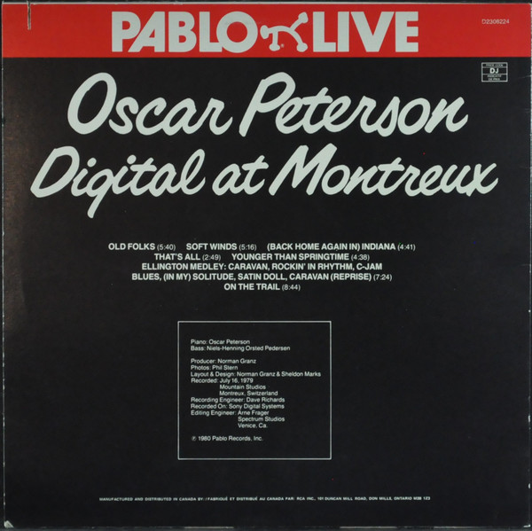 Oscar Peterson - Digital At Montreux | Pablo Live (D2308224) - 3