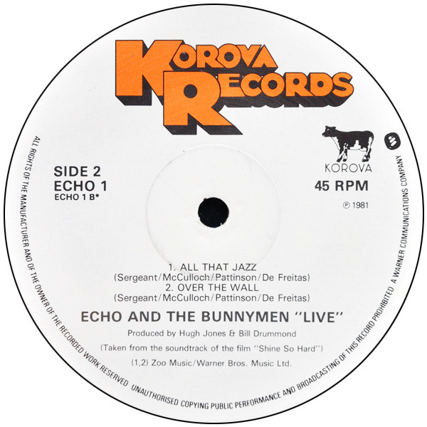 Echo & The Bunnymen - Shine So Hard | Korova (ECHO 1) - 4
