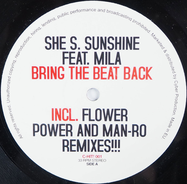 She S. Sunshine - Bring The Beat Back | Hit! Records (C-HIT! 001)