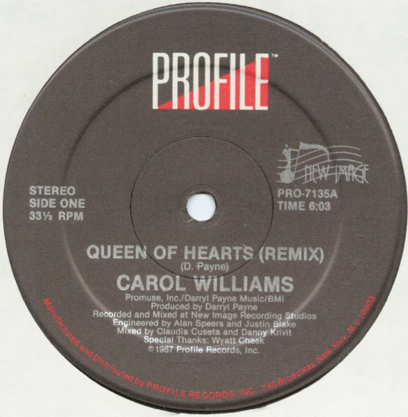 Carol Williams - Queen Of Hearts | Profile Records (PRO-7135)