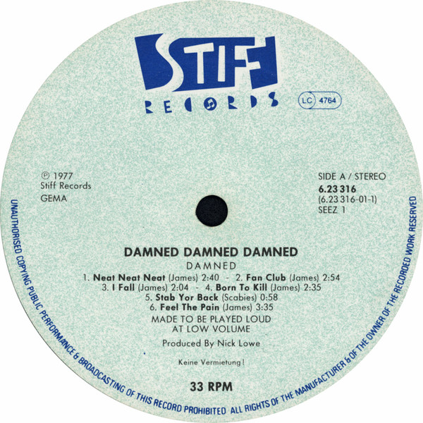 The Damned - Damned Damned Damned | Stiff Records (6.23316 BL) - 3