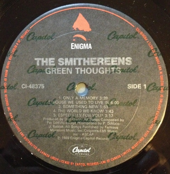 The Smithereens - Green Thoughts [Vinyl] | Enigma (CI-48375) - 3