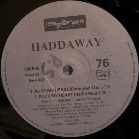 Haddaway - Rock My Heart | Scorpio Music (190 605-1) - 3