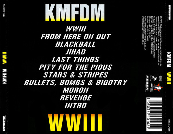 KMFDM - WWIII CD. - SIGNED BY THE BAND | Mayan Records (MYNCD016) - 2 KMFDM - WWIII CD. - SIGNED BY THE BAND | Mayan Records (MYNCD016) - 2