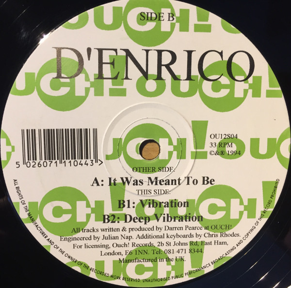 D'Enrico - It Was Meant To Be | Ouch! Records (OU12S04) - main