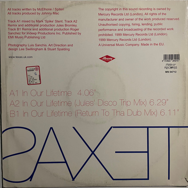 Texas - In Our Lifetime | Many Records (MN 04712) - main