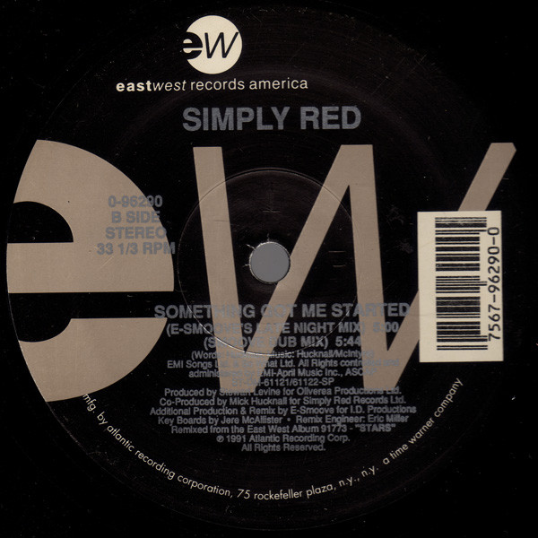 Simply Red - Something Got Me Started (The Steve Hurley Remixes) | EastWest Records America (0-96290) - 2