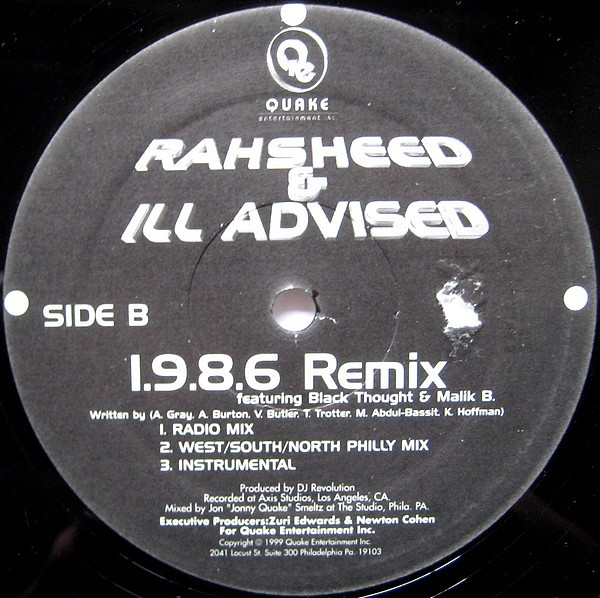 Rahsheed & Ill-Advised - Internal Affairs / 1.9.8.6. (Remix) | Quake City Records (QUAKE6) - 3