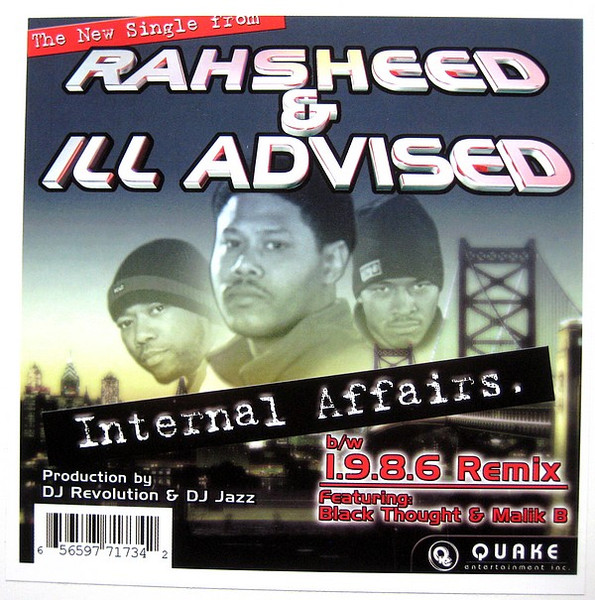 Rahsheed & Ill-Advised - Internal Affairs / 1.9.8.6. (Remix) | Quake City Records (QUAKE6) - 4