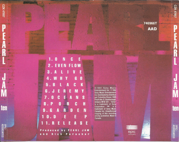 Pearl Jam - Ten (CD) | Epic Associated (CZK 47857) - 2