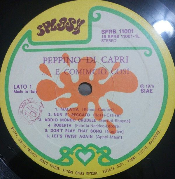 Peppino Di Capri - ... E Cominciò Così | Splash (SPRB 11001) - 2