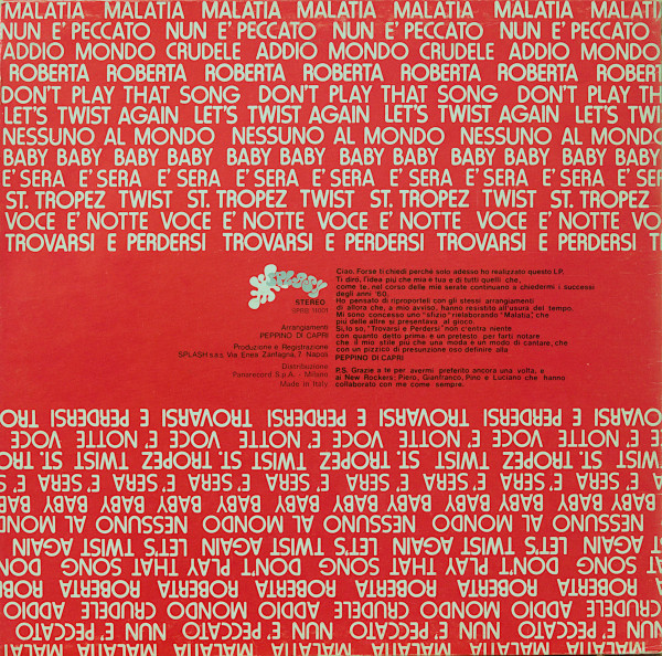 Peppino Di Capri - ... E Cominciò Così | Splash (SPRB 11001) - main