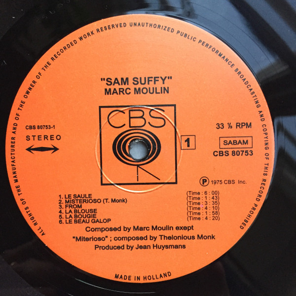 Marc Moulin - Sam Suffy | CBS (80753) - 3