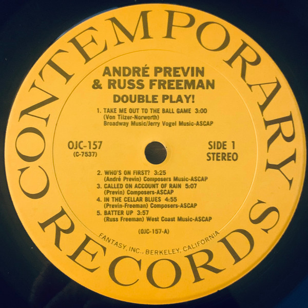 André Previn & Russ Freeman - Double Play! | Original Jazz Classics (OJC-157) - 3