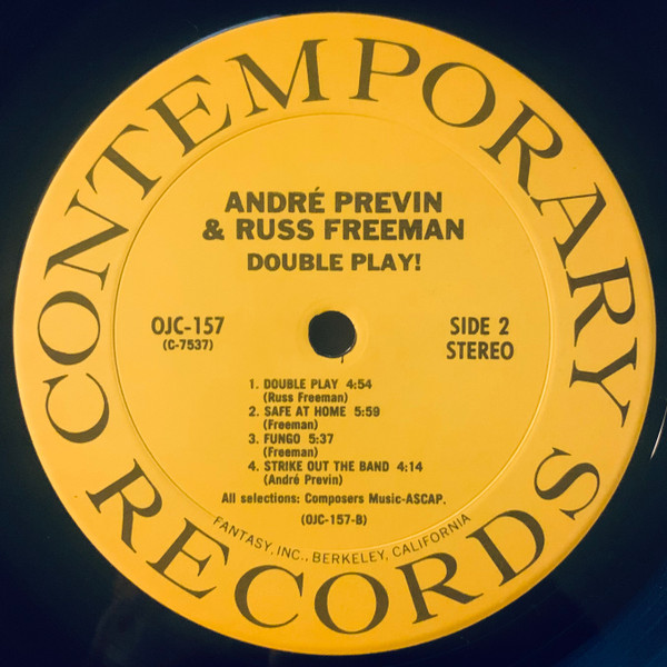 André Previn & Russ Freeman - Double Play! | Original Jazz Classics (OJC-157) - 4