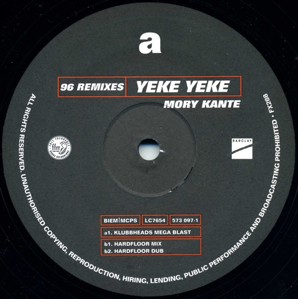 Mory Kanté - Yeke Yeke (96 Remixes) | Going Global Series (573 097-1) - 3 Mory Kanté - Yeke Yeke (96 Remixes) | Going Global Series (573 097-1) - 3