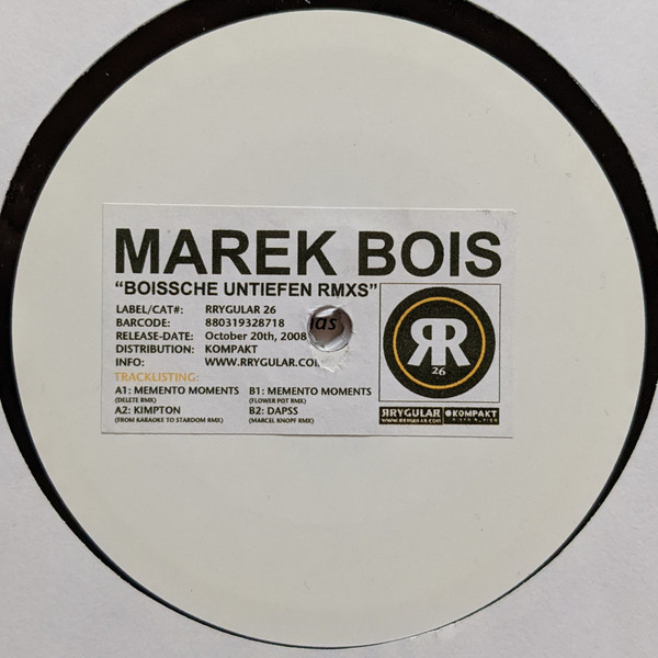 Marek Bois - Boissche Untiefen Rmxs | Rrygular (RRY26)