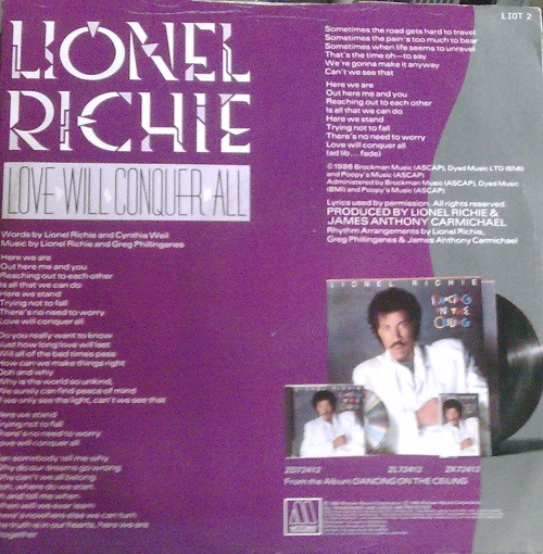 Lionel Richie - Love Will Conquer All | Motown (LIOT 2) - 2
