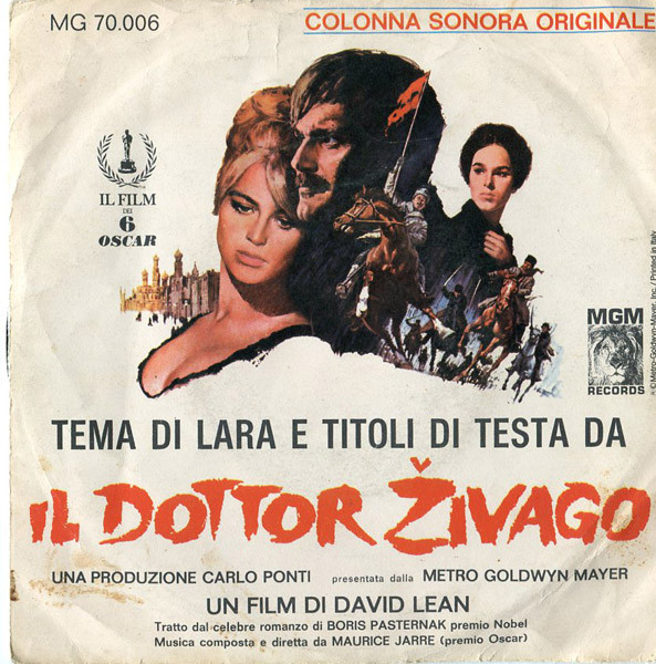 Maurice Jarre - Tema Di Lara E Titoli Di Testa Da "Il Dottor Živago" (Colonna Sonora Originale) | MGM Records (MG 70.006)