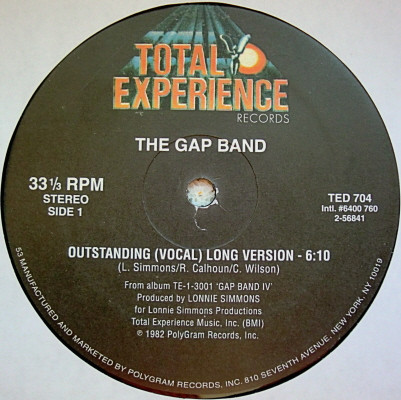 The Gap Band - Outstanding | Total Experience Records (TED 704)