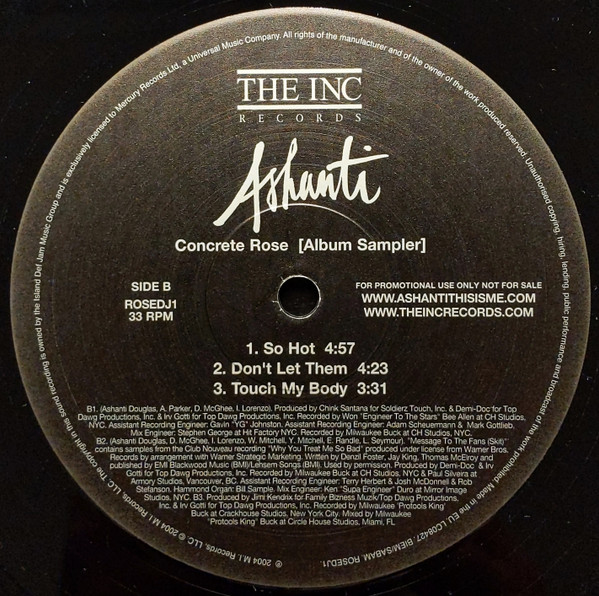 Ashanti - Concrete Rose (Album Sampler) | The INC Records (ROSEDJ1) - 4 Ashanti - Concrete Rose (Album Sampler) | The INC Records (ROSEDJ1) - 4
