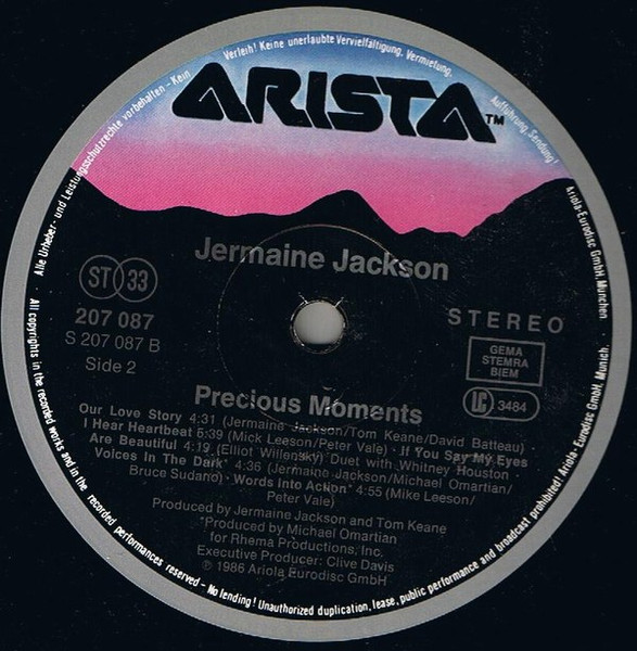 Jermaine Jackson - Precious Moments | Arista (207 087) - 3 Jermaine Jackson - Precious Moments | Arista (207 087) - 3