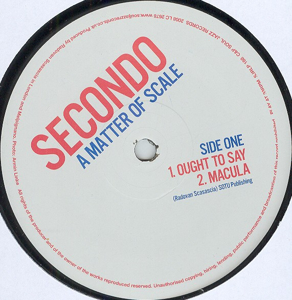 Secondo - A Matter Of Scale | Soul Jazz Records (SJR LP188) - 2