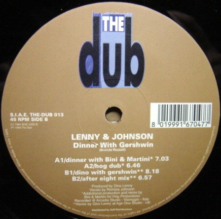 Lenny & Johnson - Dinner With Gershwin | The Dub (THE DUB 013) - 3