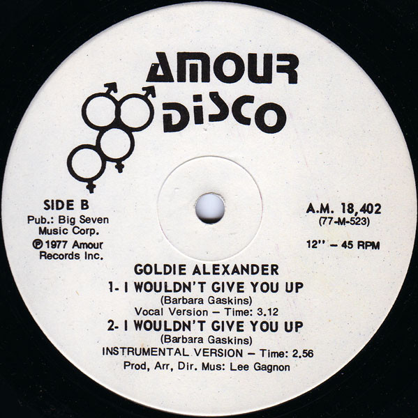 Goldie Alexander - I Wouldn't Give You Up | Amour Records (A.M. 18,402) - 2