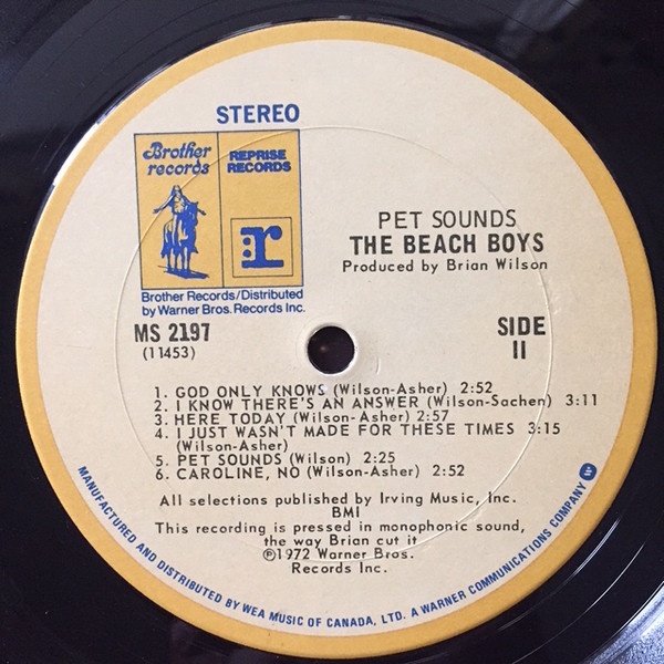 The Beach Boys - Pet Sounds | Reprise Records (MS 2197) - 4 The Beach Boys - Pet Sounds | Reprise Records (MS 2197) - 4