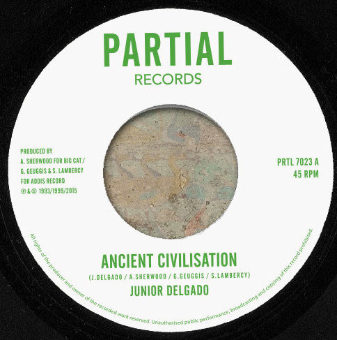 Junior Delgado - Ancient Civilisation / Faya Dubplate Mix | Partial Records (PRTL 7023) - main Junior Delgado - Ancient Civilisation / Faya Dubplate Mix | Partial Records (PRTL 7023) - main